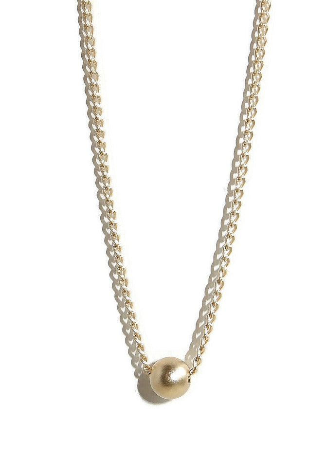 GNOES AMSTERDAM Halskette Minimalist Goldperle matt