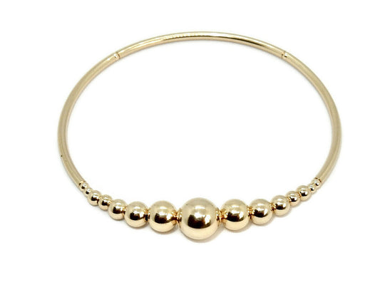 GNOES AMSTERDAM Flex Armband Luc Beads & Tubes Gold