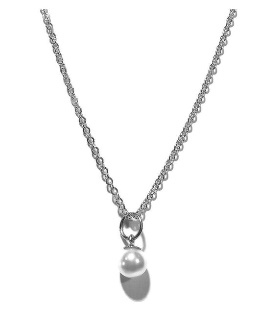 GNOES AMSTERDAM Panzerhalskette mit Kristallperle Sterlingsilber