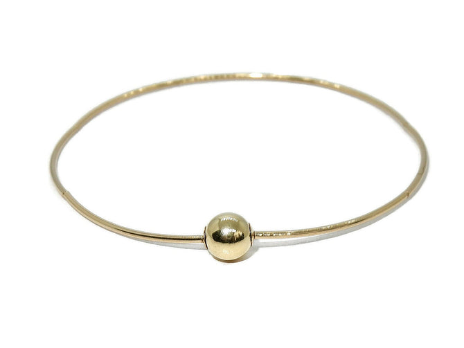 GNOES AMSTERDAM Flexarmband Bangle Luc 6 mm Shiny Ball Gold