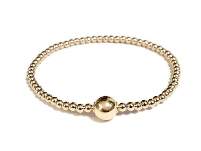 GNOES AMSTERDAM Armband Luc 3 & 8 mm Gold