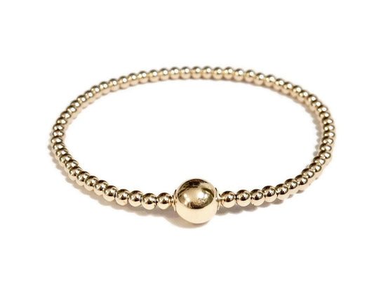 GNOES AMSTERDAM Armband Luc 3 & 8 mm Gold