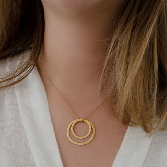 SUSICALA Halskette Double Hoop L/M Gold Plated CAC4F-01