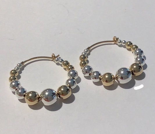 GNOES AMSTERDAM Creolen Beaded Hoop Mix