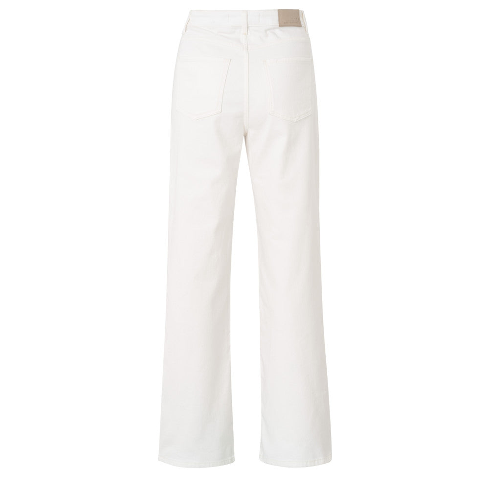 YAYA Jeans mit weitem Bein Offwhite
