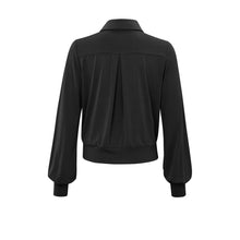 Lade das Bild in den Galerie-Viewer, YAYA Jerseybluse mit Balloonärmel Black
