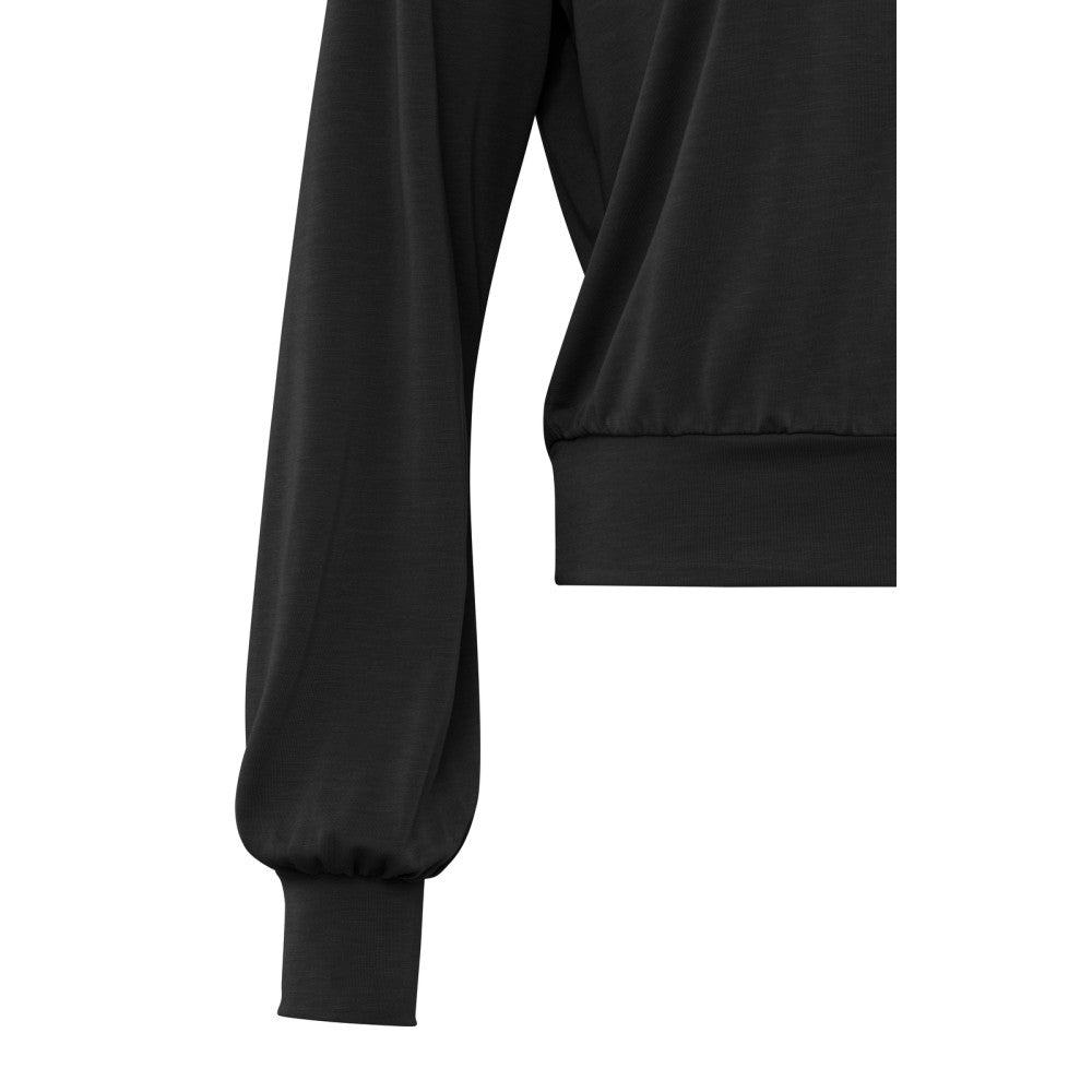 YAYA Jerseybluse mit Balloonärmel Black