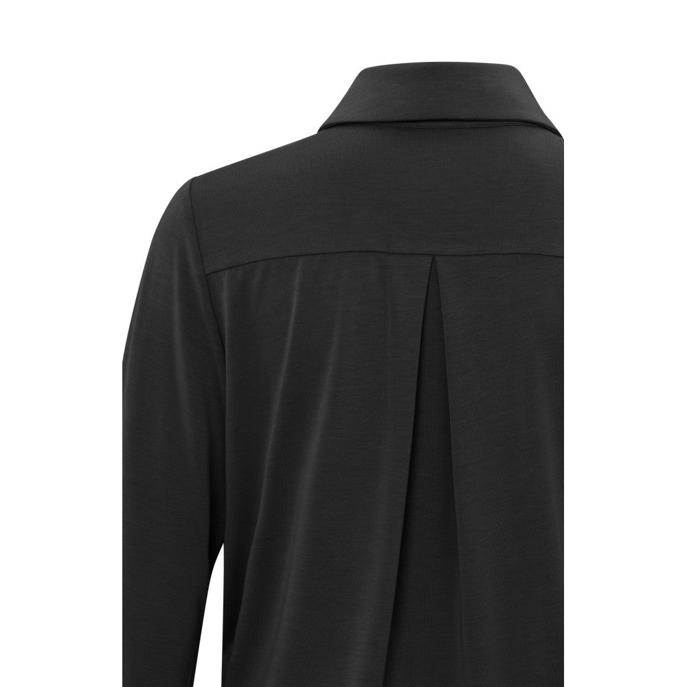YAYA Jerseybluse mit Balloonärmel Black