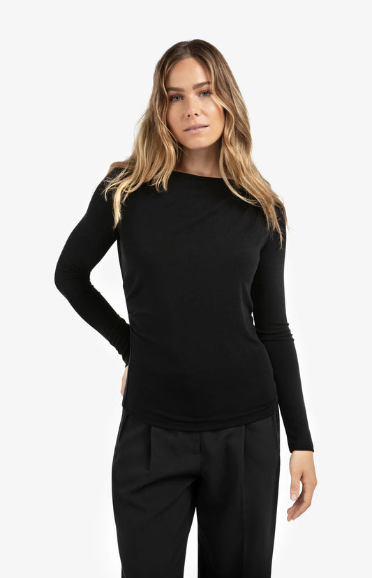YAYA Pullover Jersey-Oberteil mit Plisseedetails