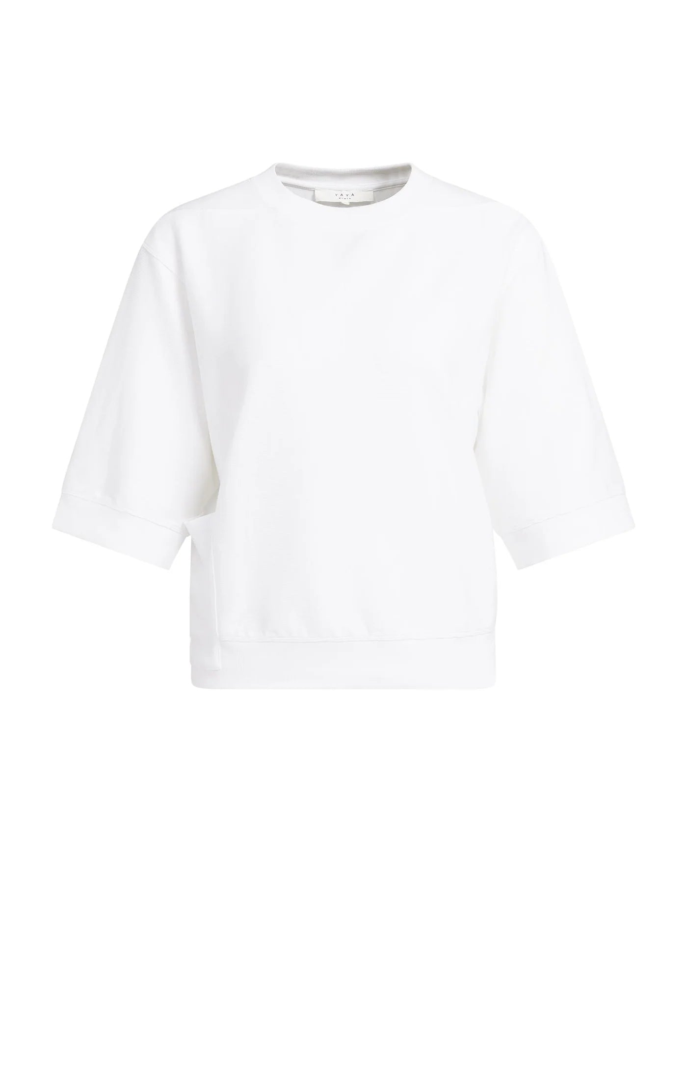 YAYA Jersey Kurzarmshirt Pure White