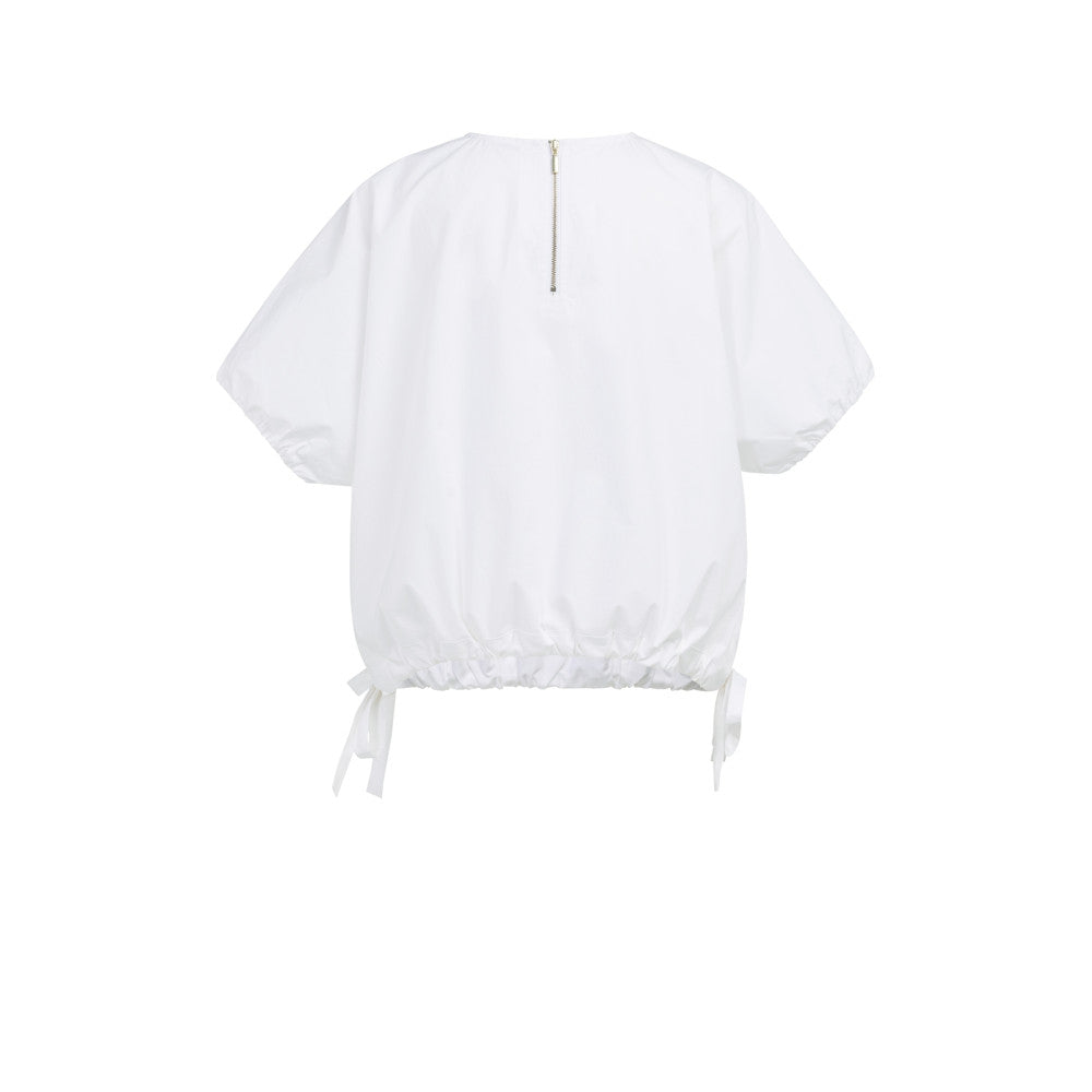 YAYA Boxy Top mit verstellbarer Taille - Pure White