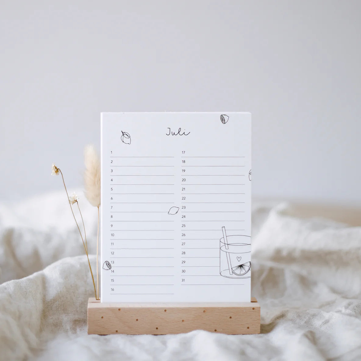 EULENSCHNITT Tischkalender Geburtstage Blumenmädchen