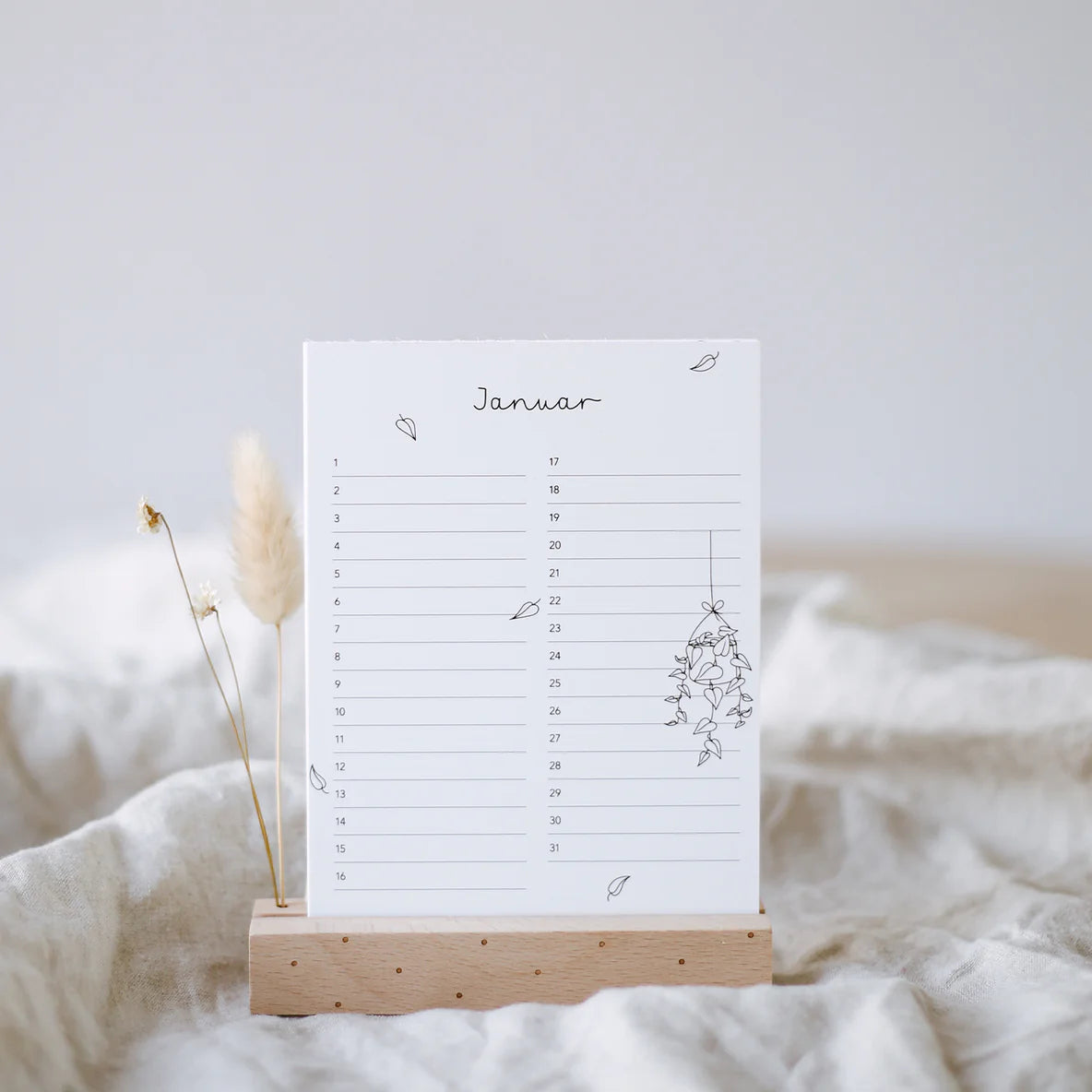EULENSCHNITT Tischkalender Geburtstage Blumenmädchen