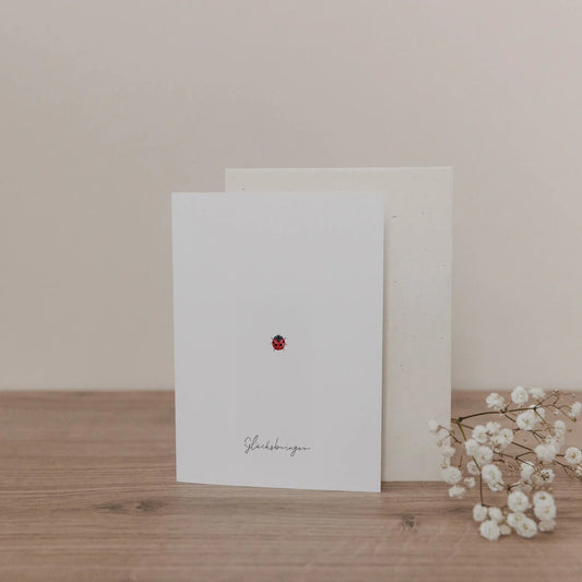 EULENSCHNITT Klappkarte Ladybug