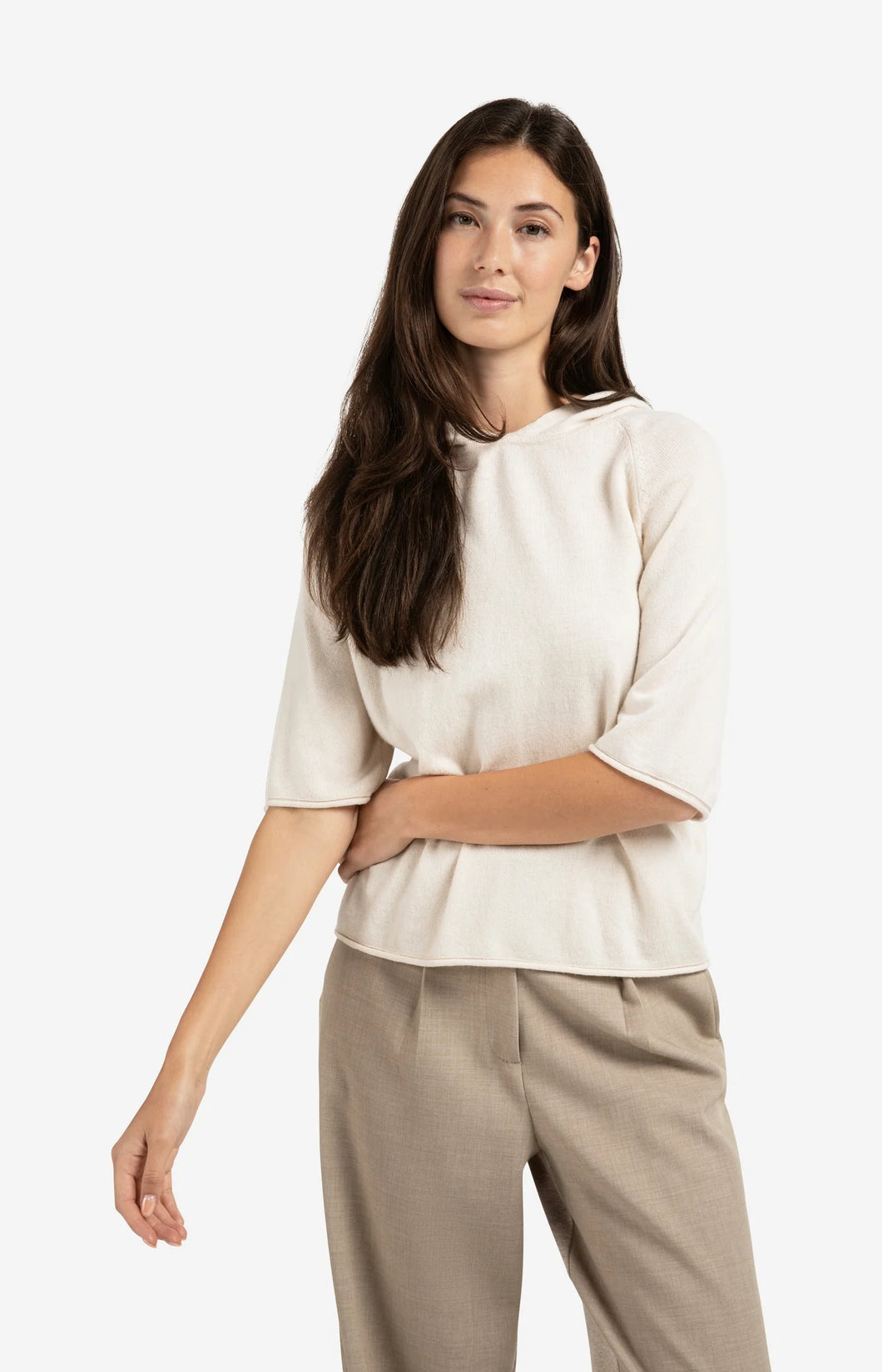 YAYA Kapuzenpullover mit kurzen Arm