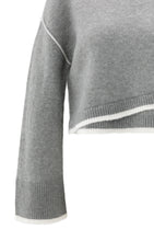 Lade das Bild in den Galerie-Viewer, YAYA Strickpullover mit Linien Taupe
