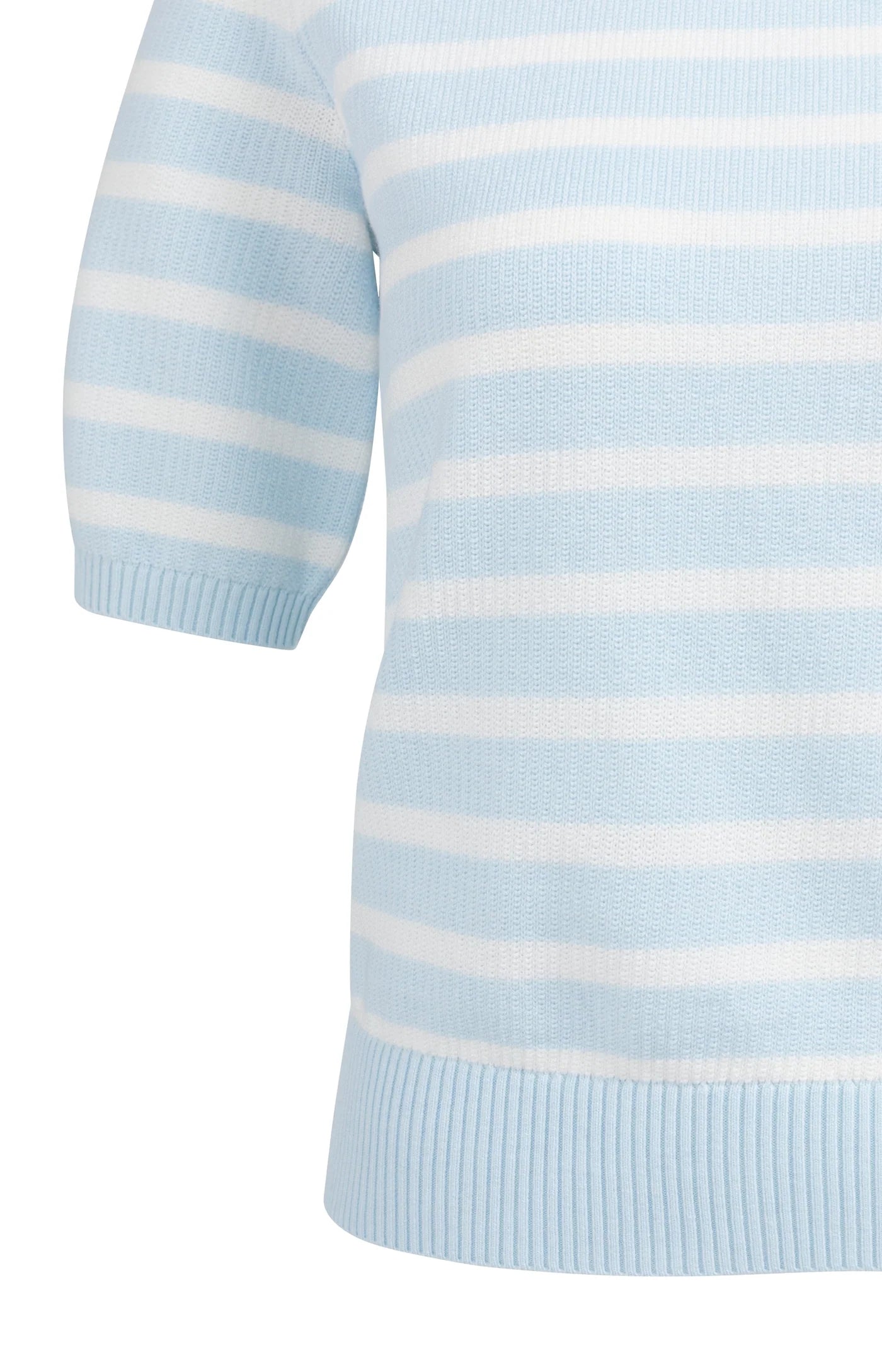 YAYA Kurzarmpullover mit Streifen Ice Blue