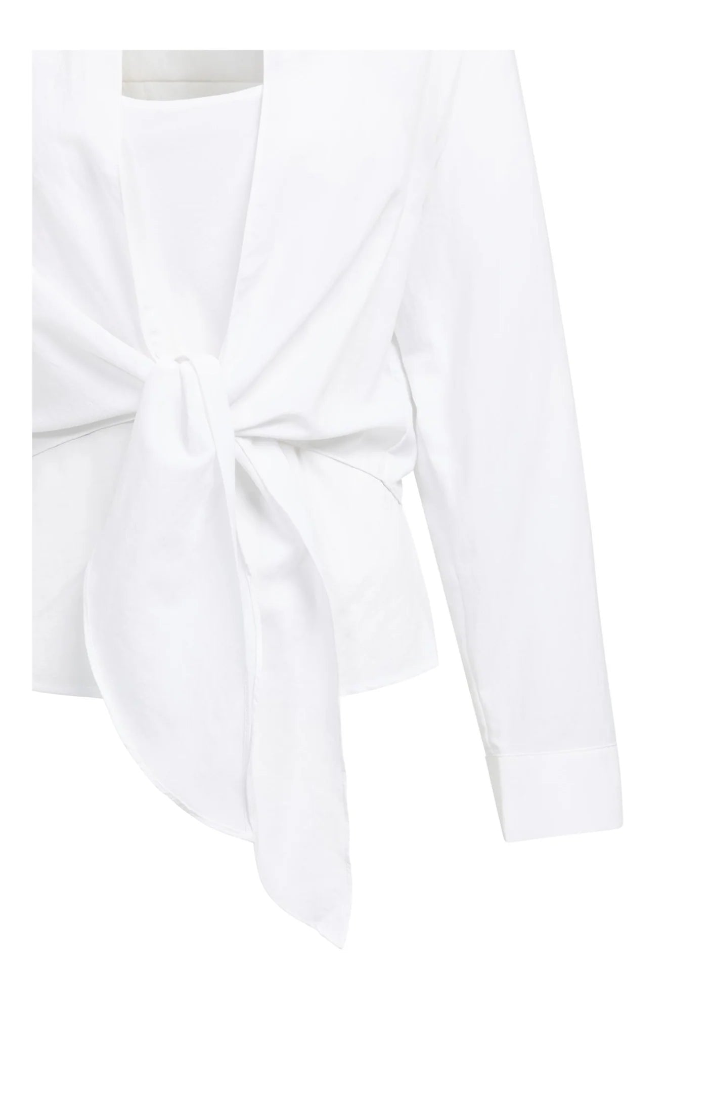 YAYA Bluse mit Knoten und passenden Top - Pure White