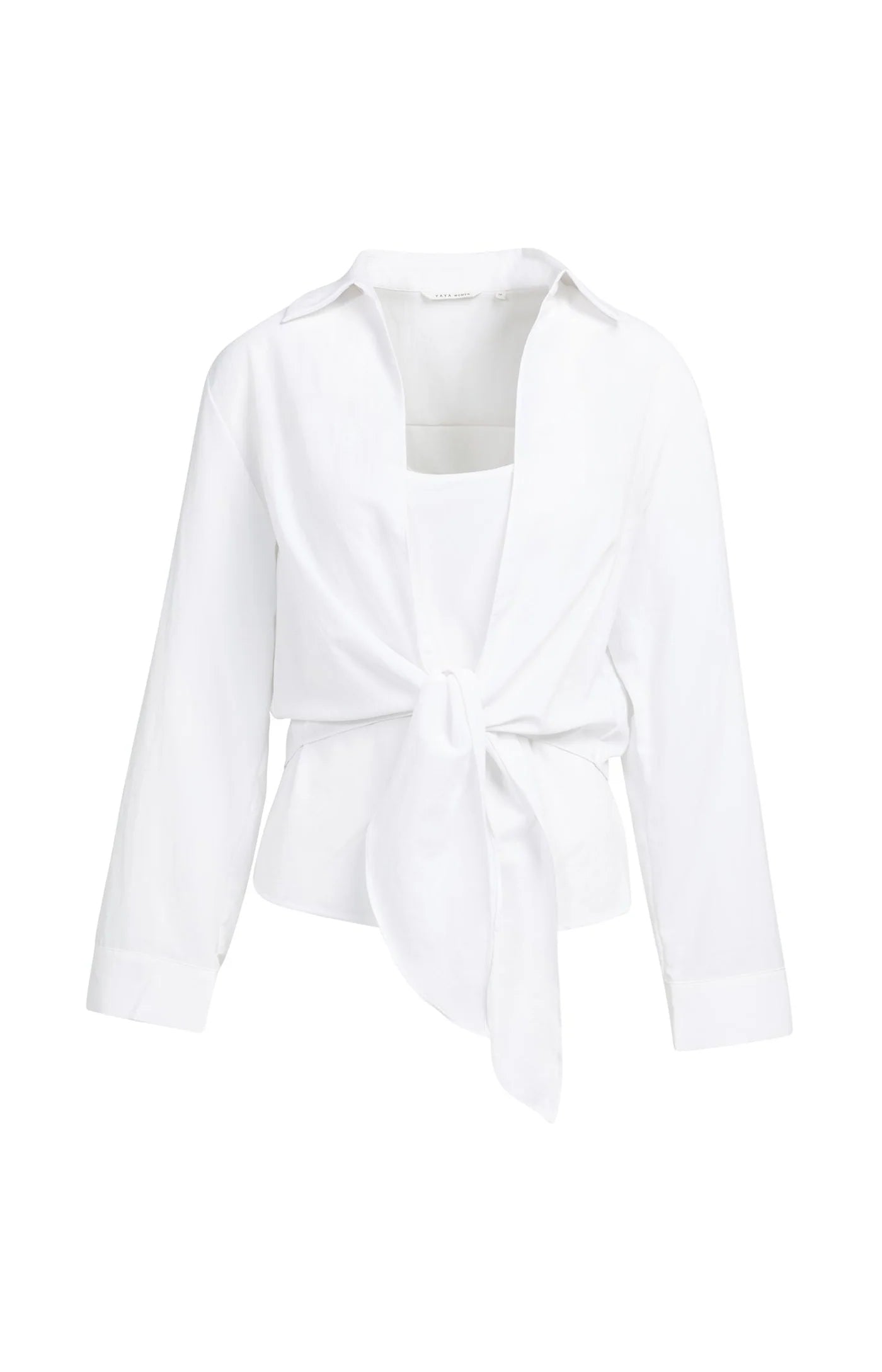 YAYA Bluse mit Knoten und passenden Top - Pure White