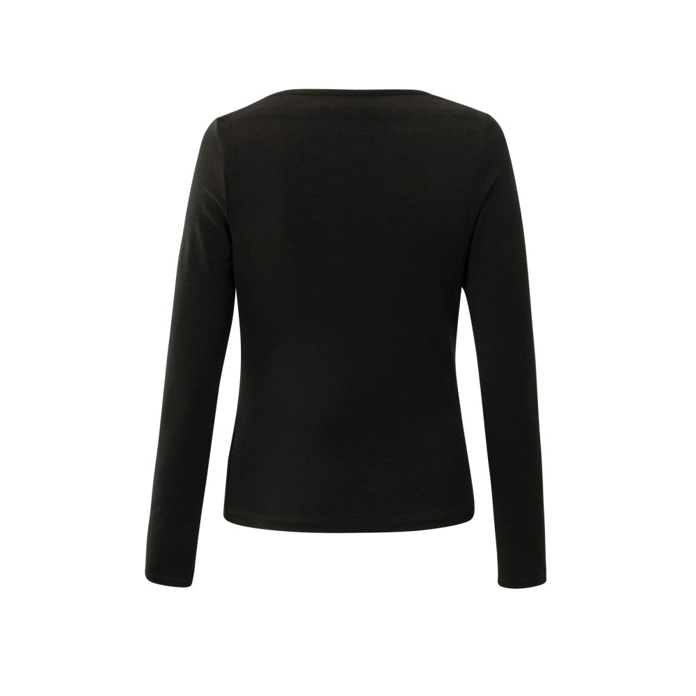YAYA Pullover Jersey-Oberteil mit Plisseedetails