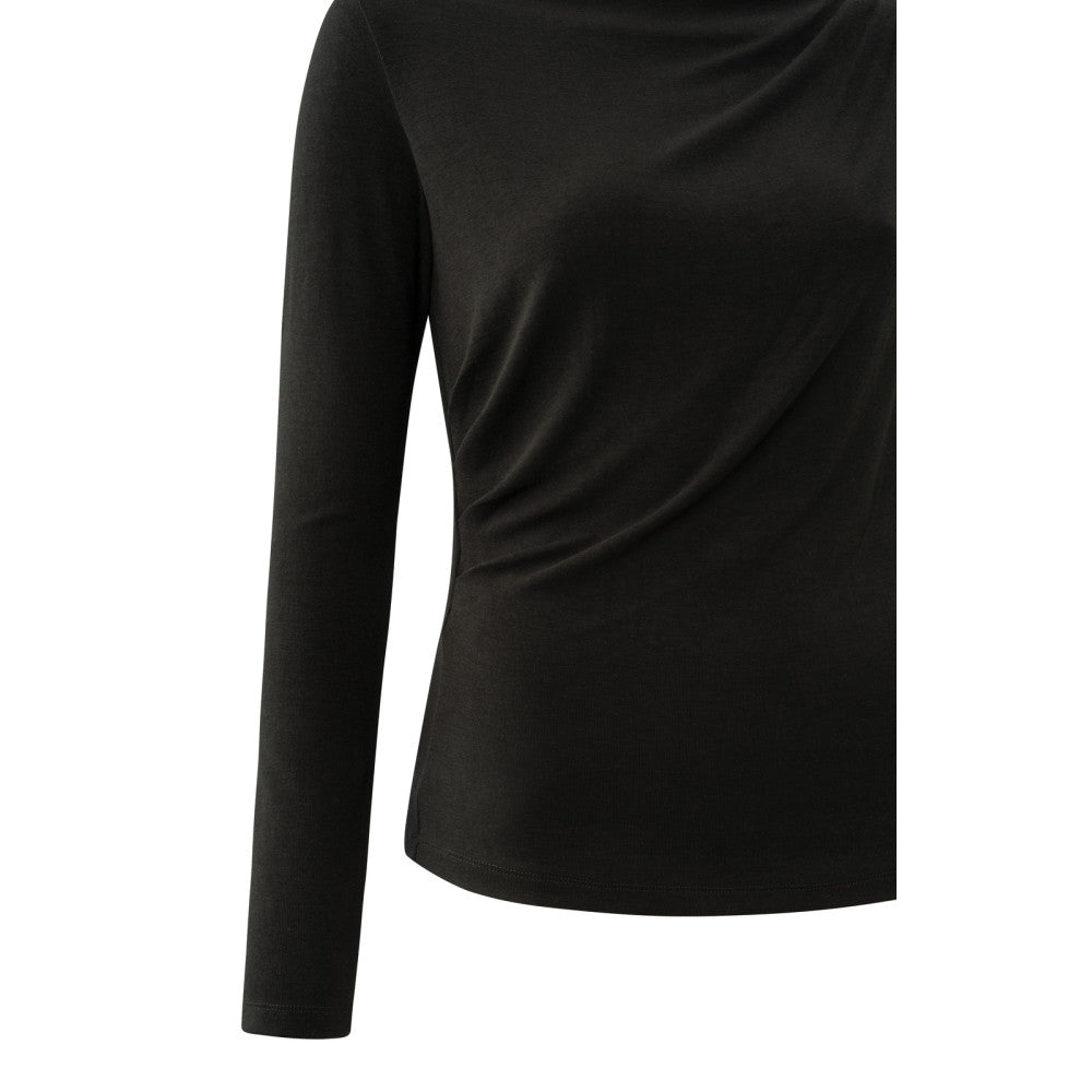 YAYA Pullover Jersey-Oberteil mit Plisseedetails