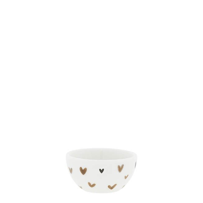 BASTION COLLECTIONS Bowl White S Brown Print in 3 Designs