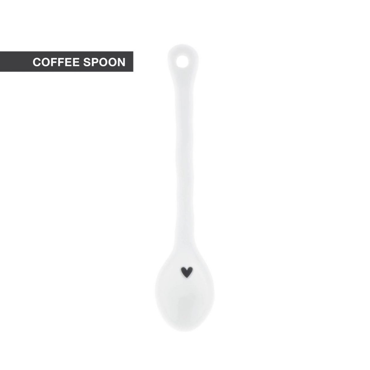 BASTION COLLECTIONS Porzellanlöffel Heart white