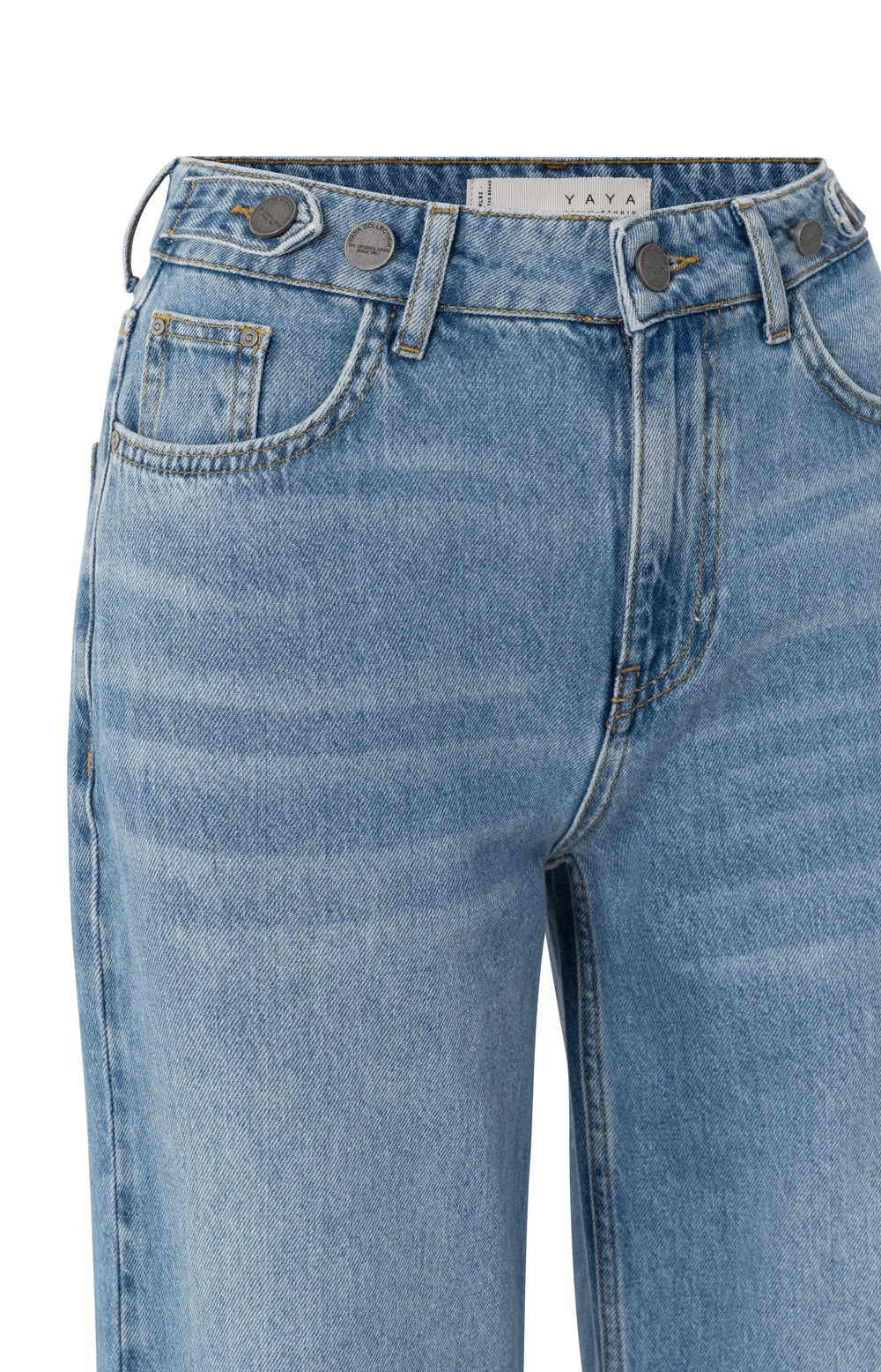 YAYA Denim-Jeans mit umgeschlagenen Beinabschlüssen