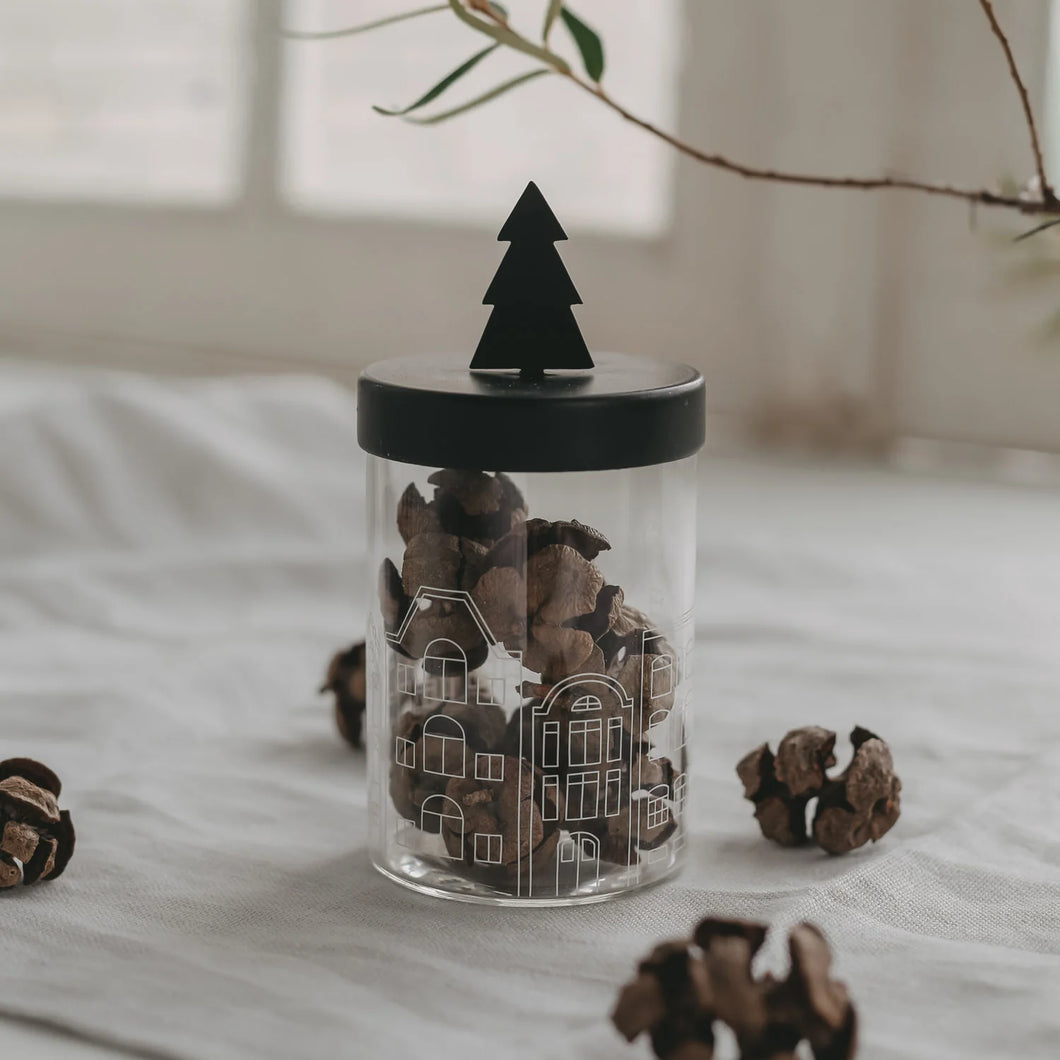 EULENSCHNITT Metalldeckel Tannen schwarz