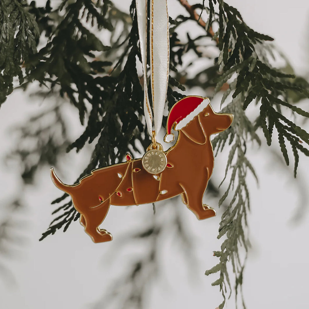 EULENSCHNITT Baumschmuck Weihnachtsdackel