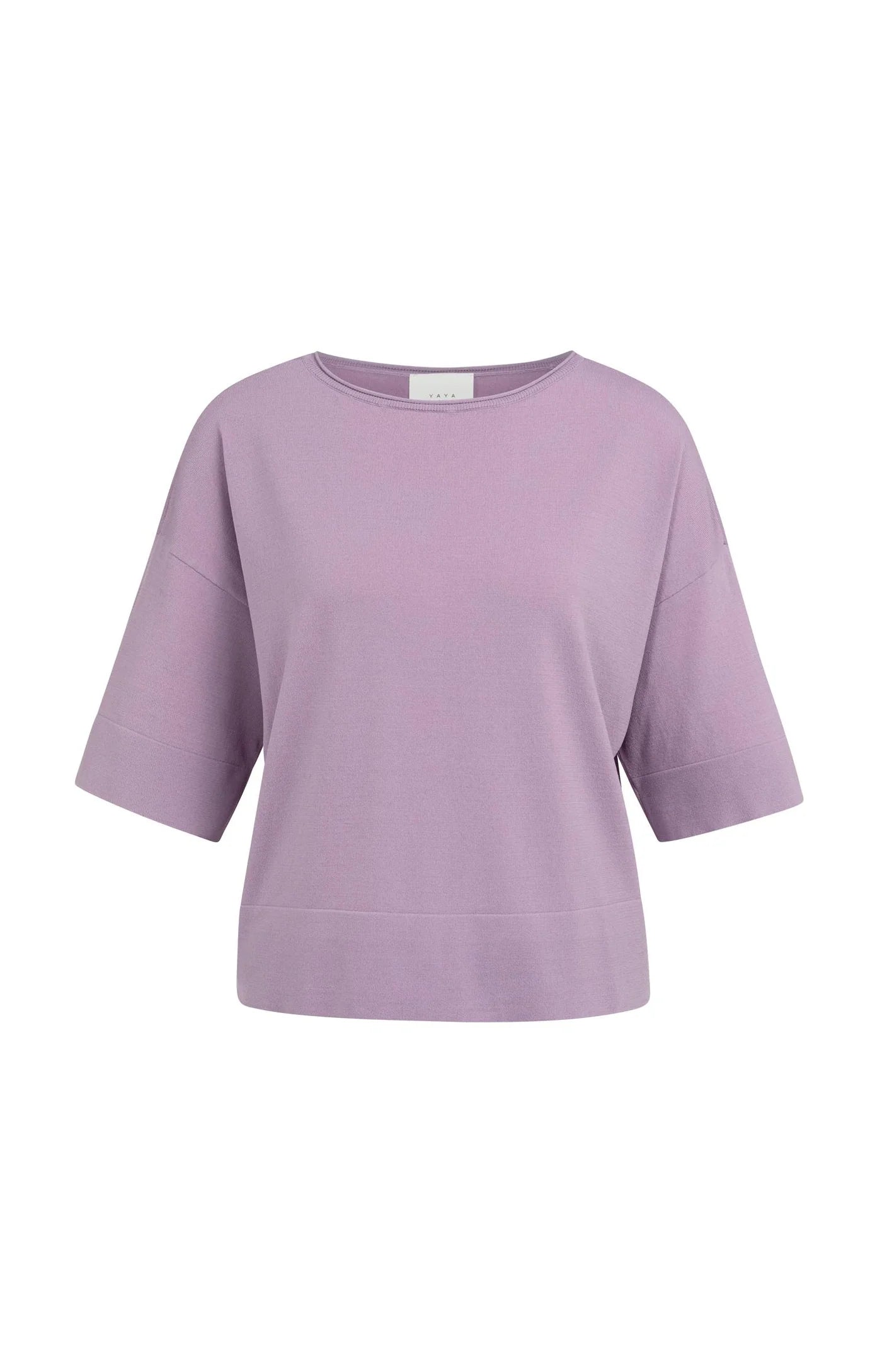YAYA Oversize-T-Shirt aus Feinstrick Lavendel