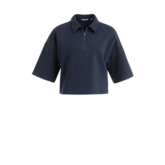 YAYA Polo Top mit Reißverschluss