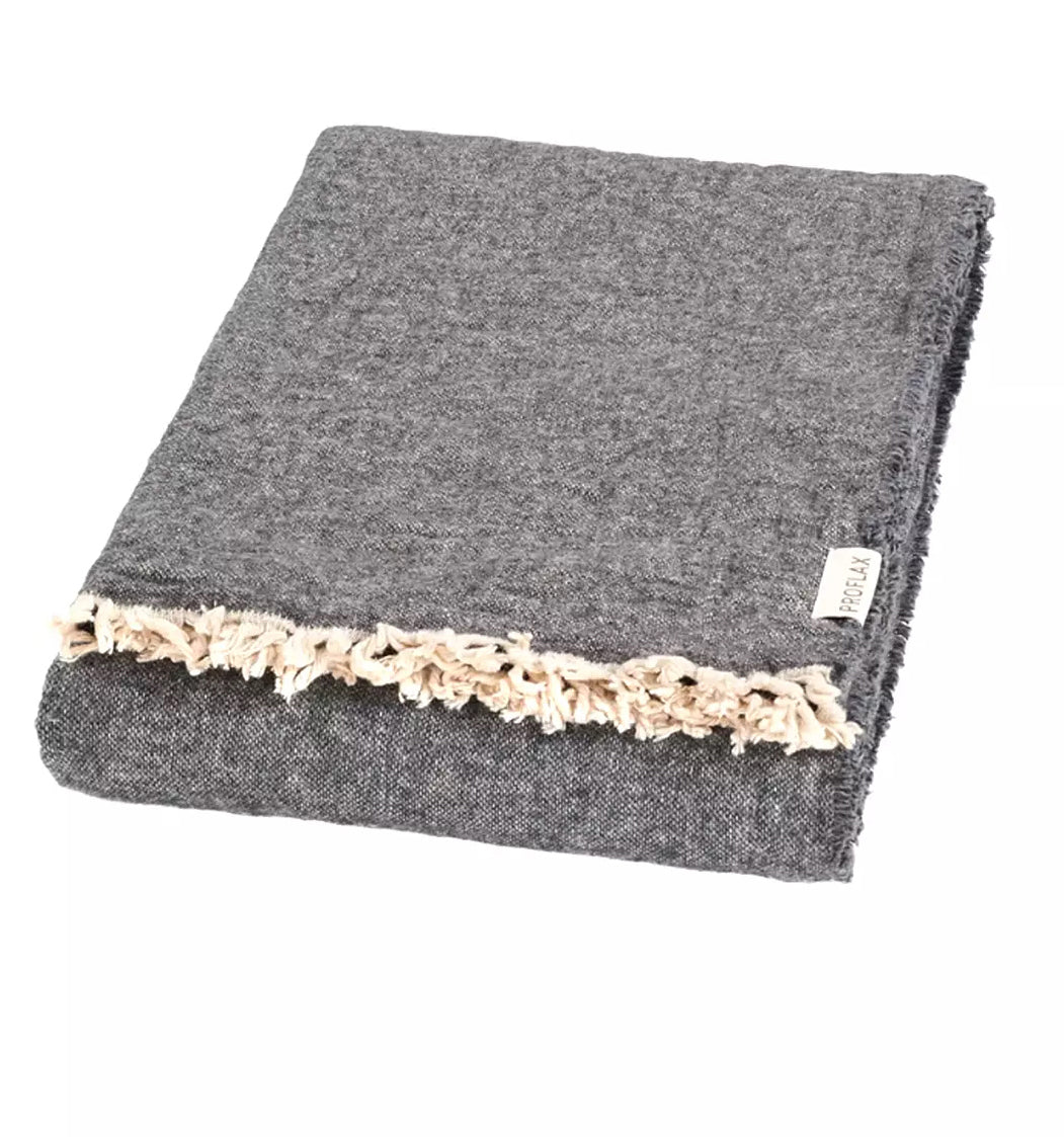 PROFLAX Wohndecke Italian Wool Mix Graphit