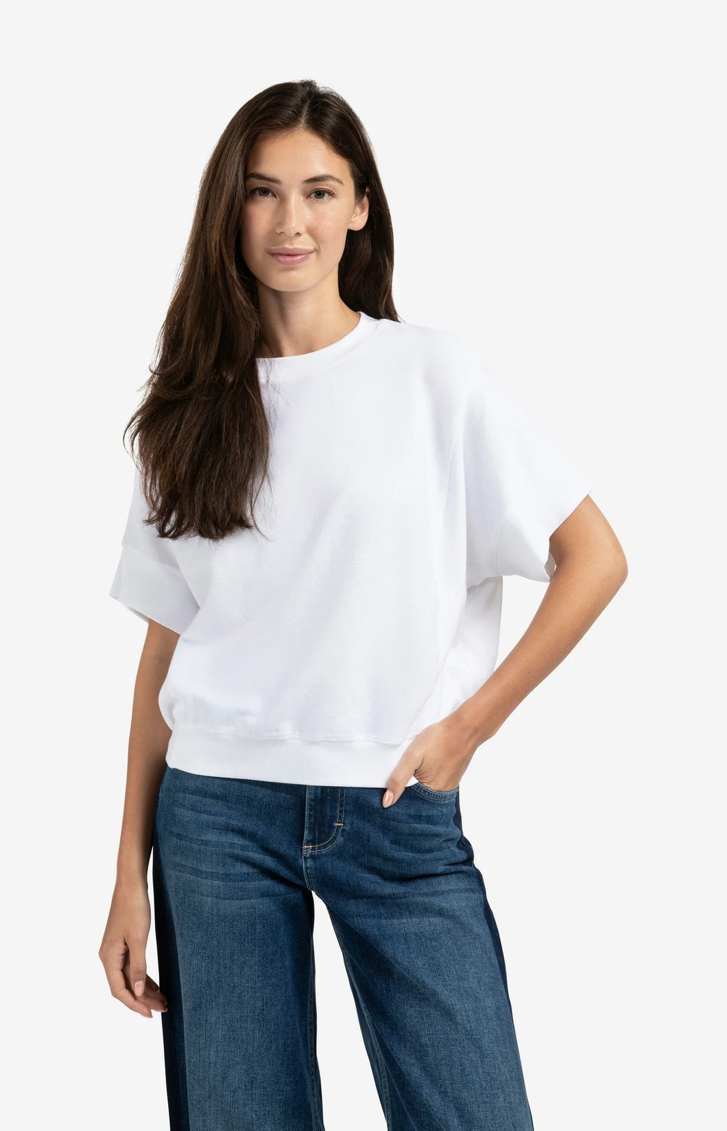 YAYA Geripptes Jerseyoberteil