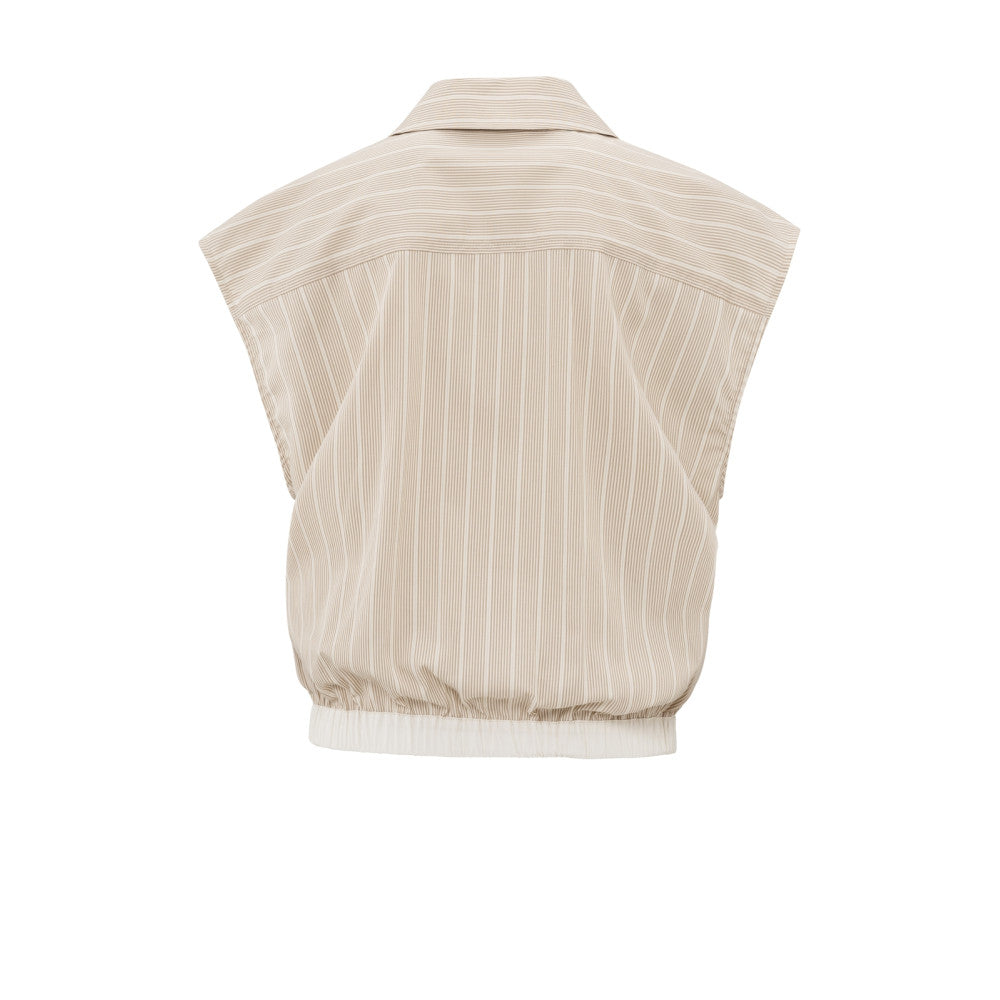 YAYA Ärmellose Bluse Beige