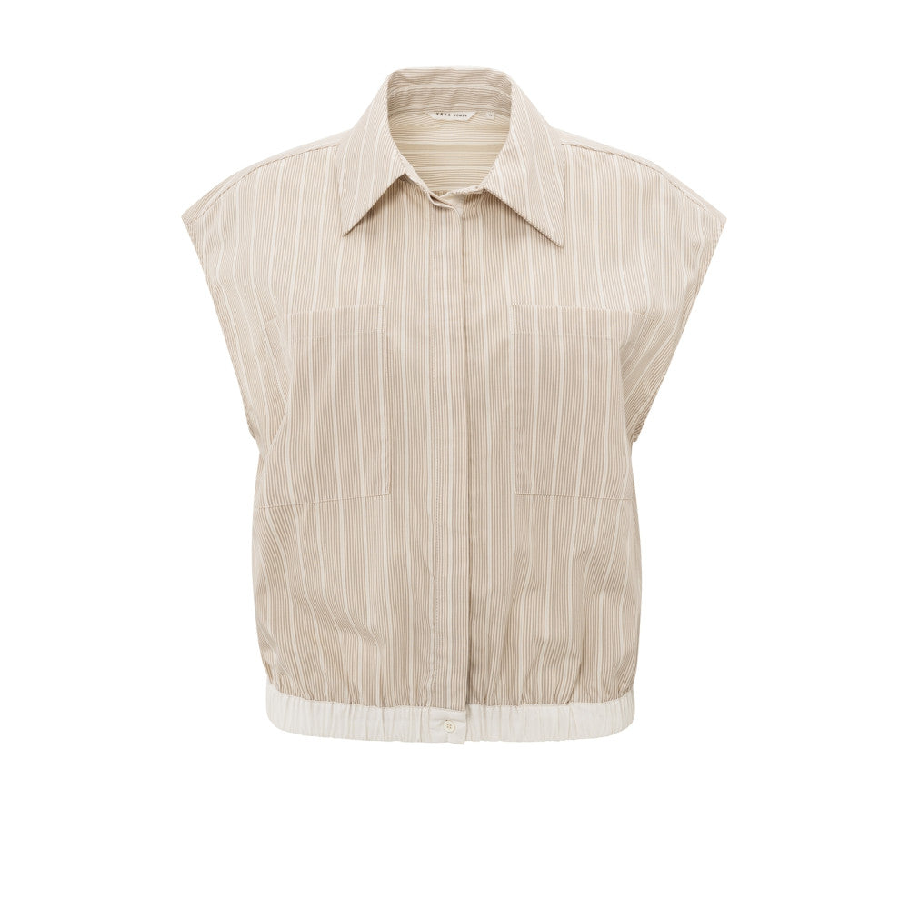 YAYA Ärmellose Bluse Beige