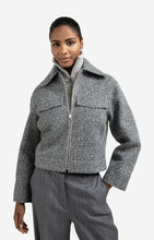 Lade das Bild in den Galerie-Viewer, YAYA Bouclejacke Black Oyster Melange
