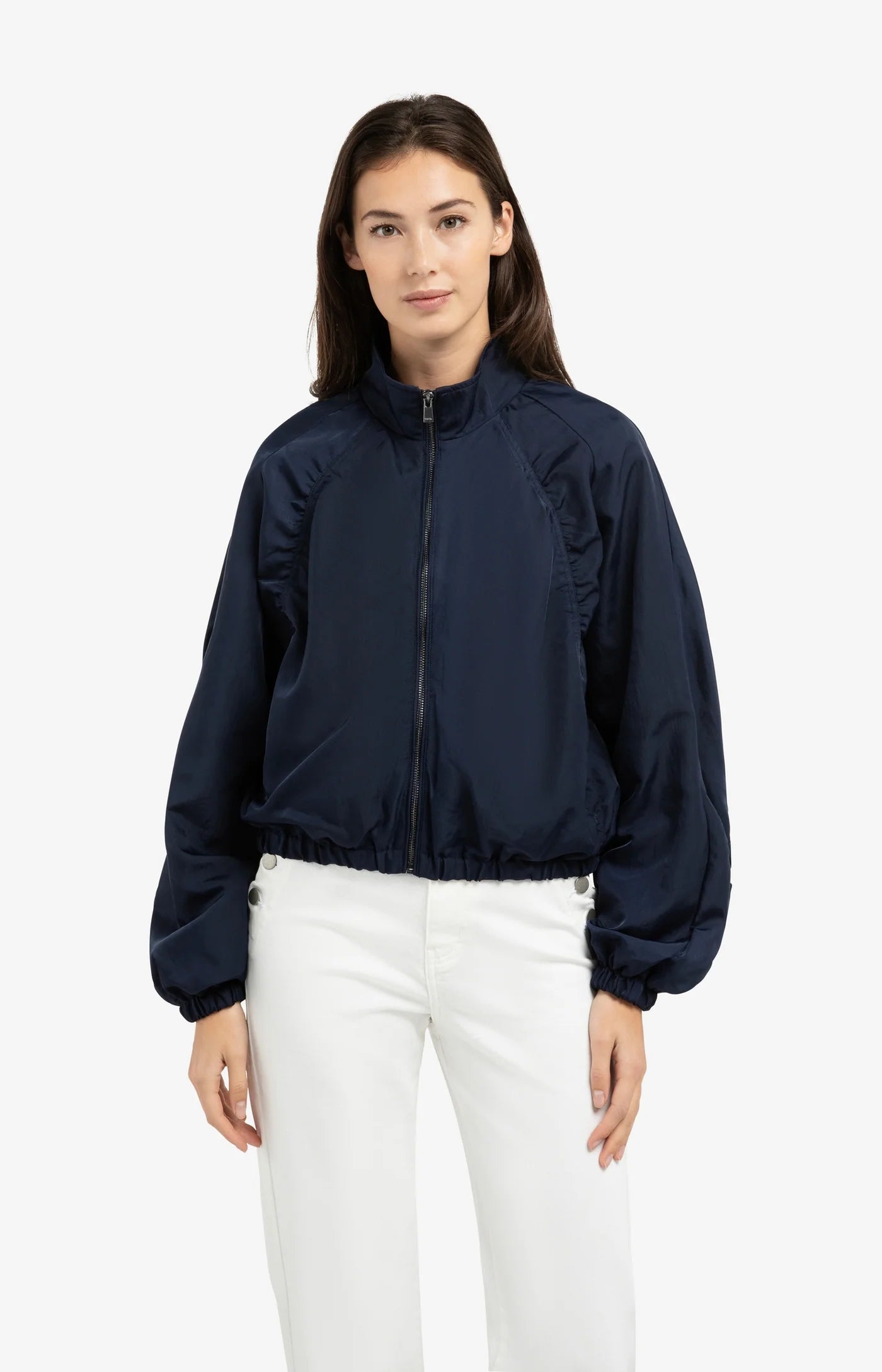 YAYA Oversize-Jacke mit Plisseedetails Navy
