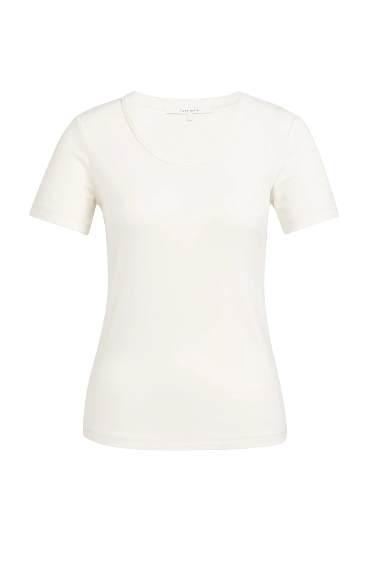 YAYA T-Shirt mit Rundhals Offwhite