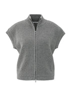 Lade das Bild in den Galerie-Viewer, YAYA Ärmelloser Cardigan Taupe

