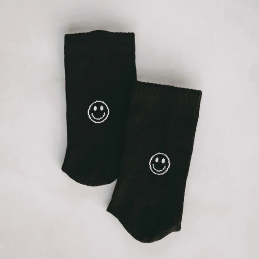 EULENSCHNITT Socken Smiley schwarz