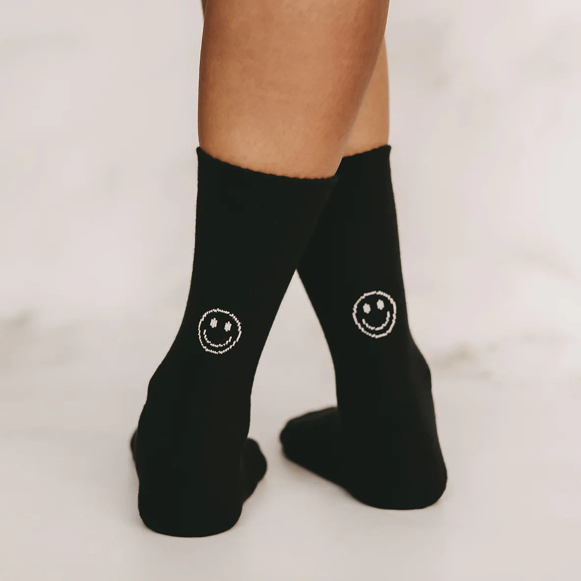EULENSCHNITT Socken Smiley schwarz