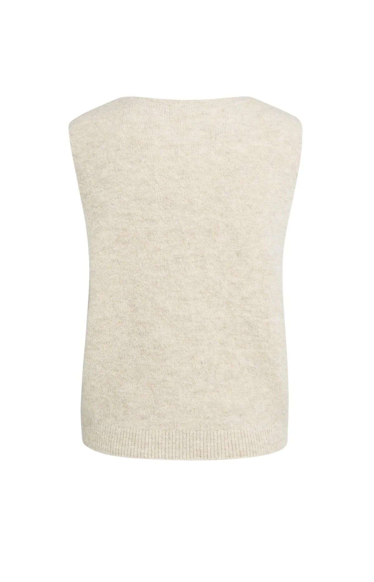 YAYA Spencer aus Strick - Beige Melange