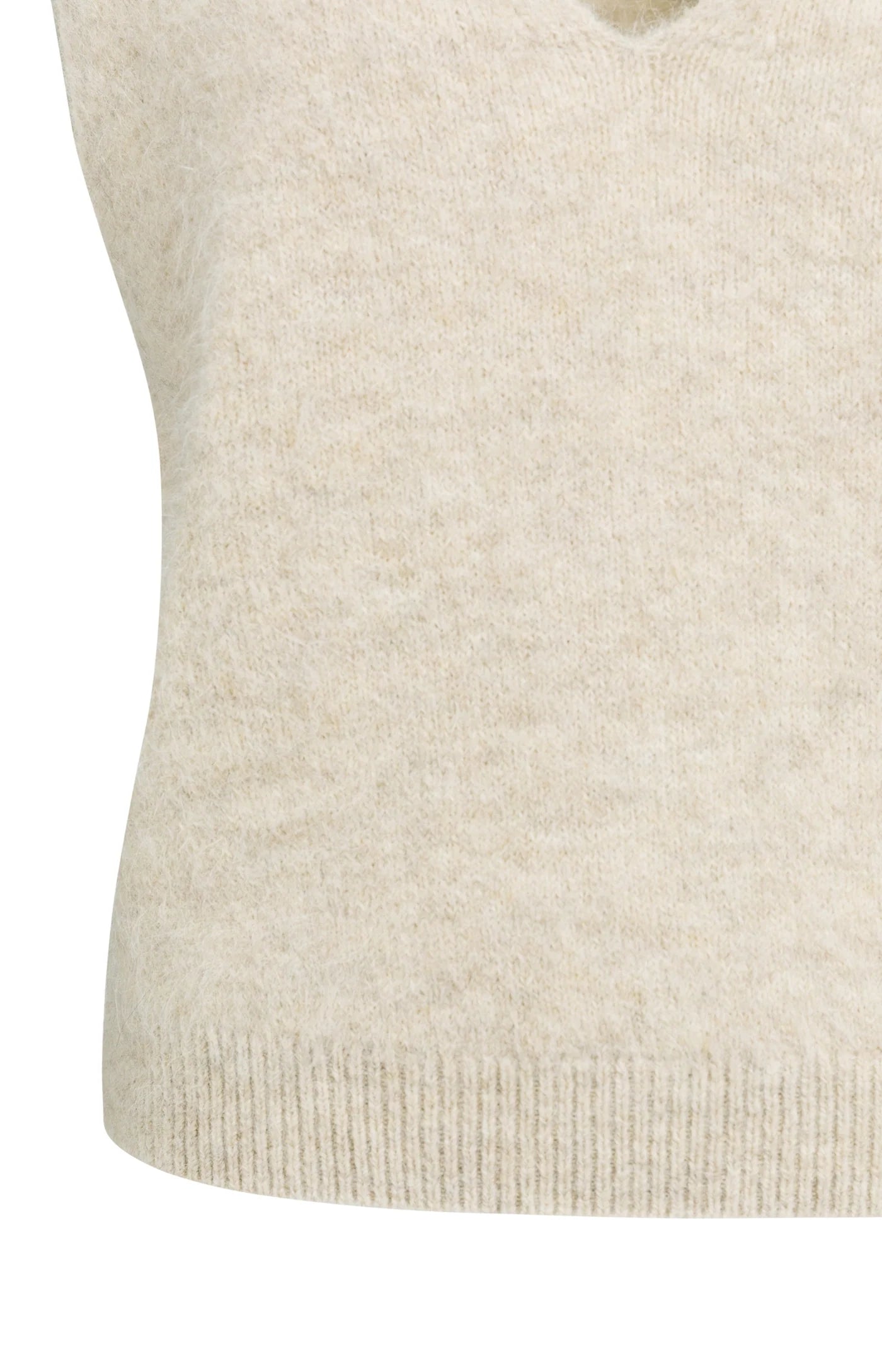 YAYA Spencer aus Strick - Beige Melange
