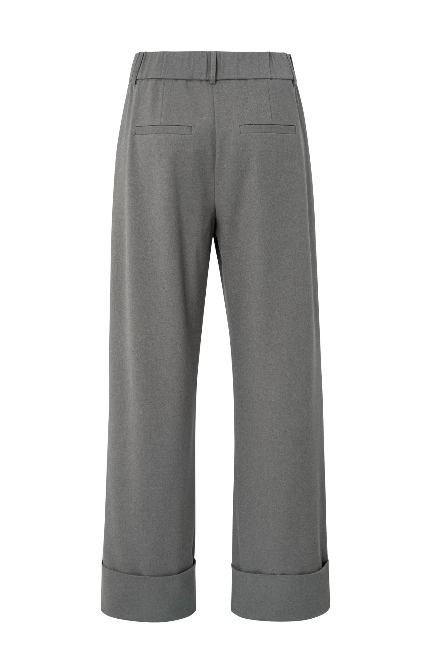YAYA Hose mit Umschlag Dark Taupe