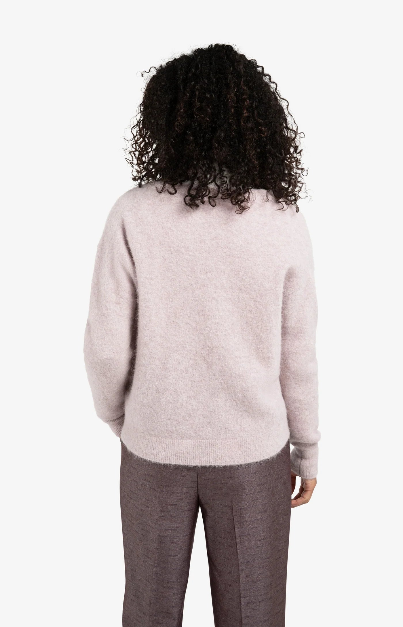 YAYA Pullover mit V-Ausschnitt Cloud Gray Purple