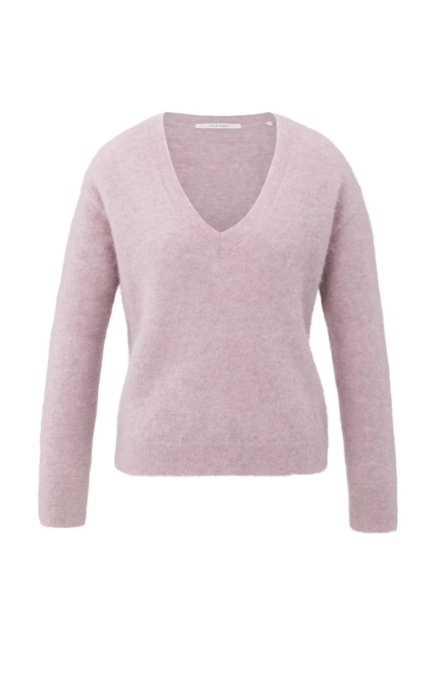 YAYA Pullover mit V-Ausschnitt Cloud Gray Purple
