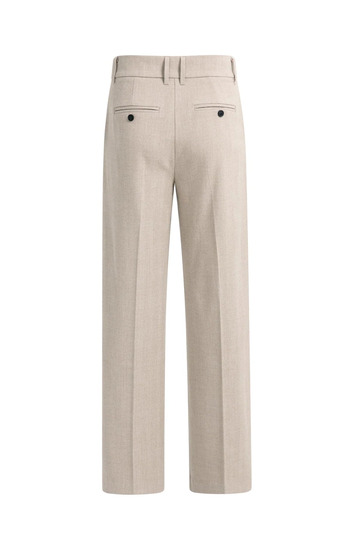 YAYA Gewebte Hose mit weitem Bein - Beige Melange