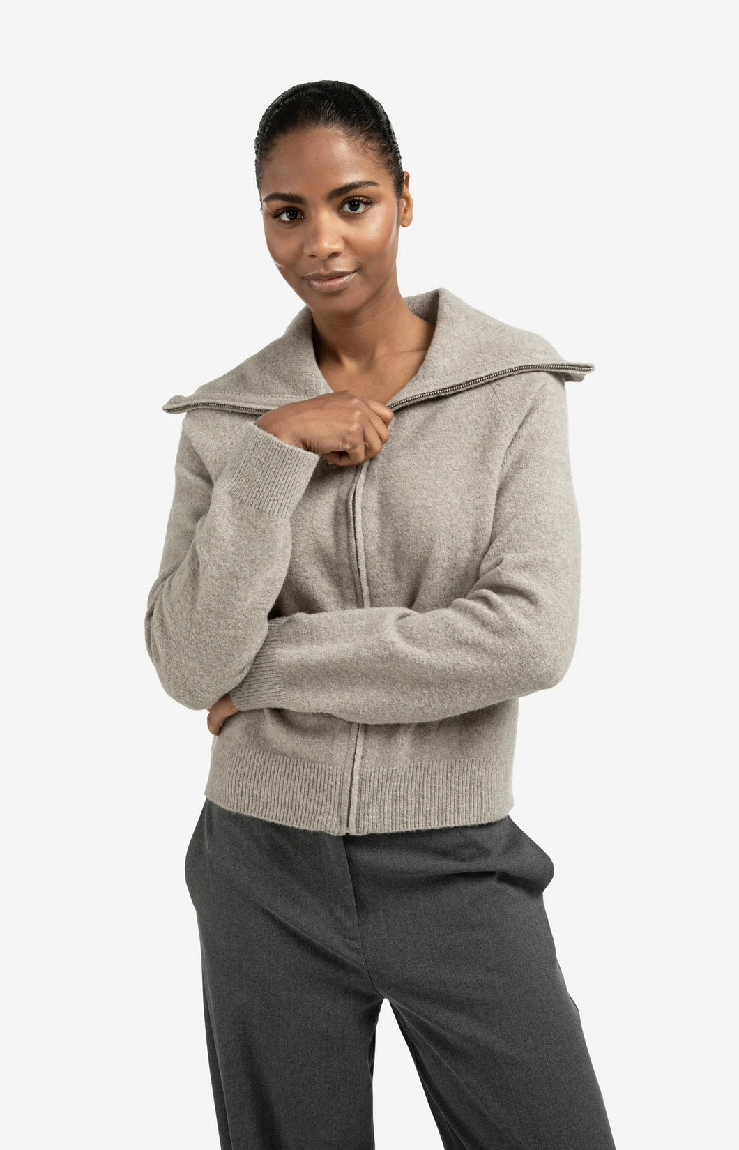 YAYA Cardigan mit breitem Kragen