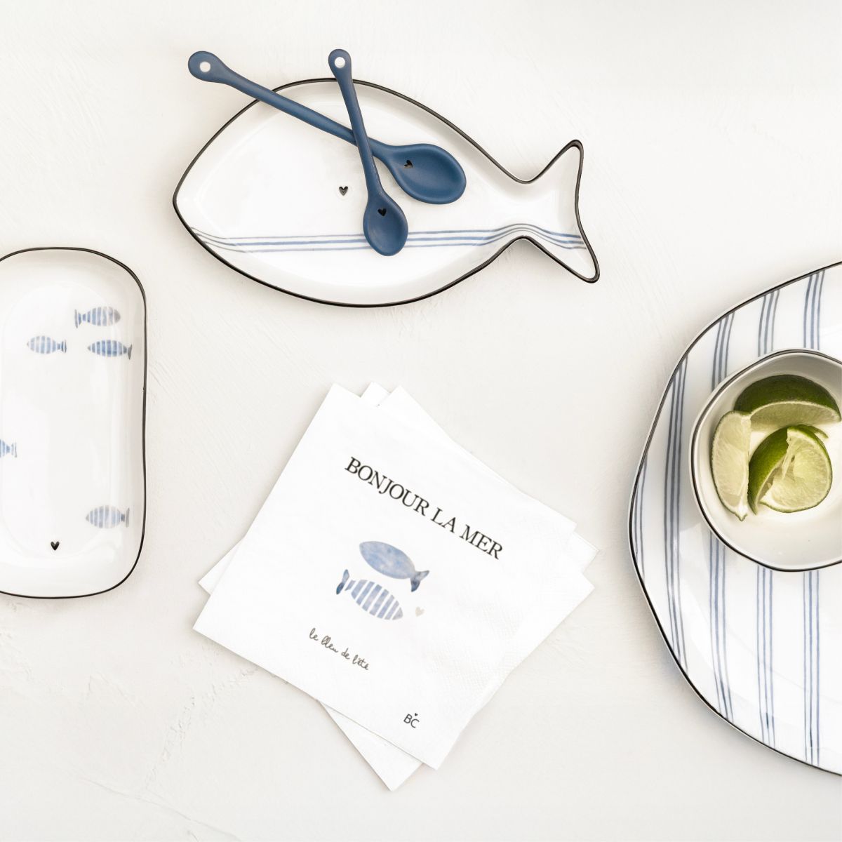 BASTION COLLECTIONS Cocktailservietten Bonjour la Mer
